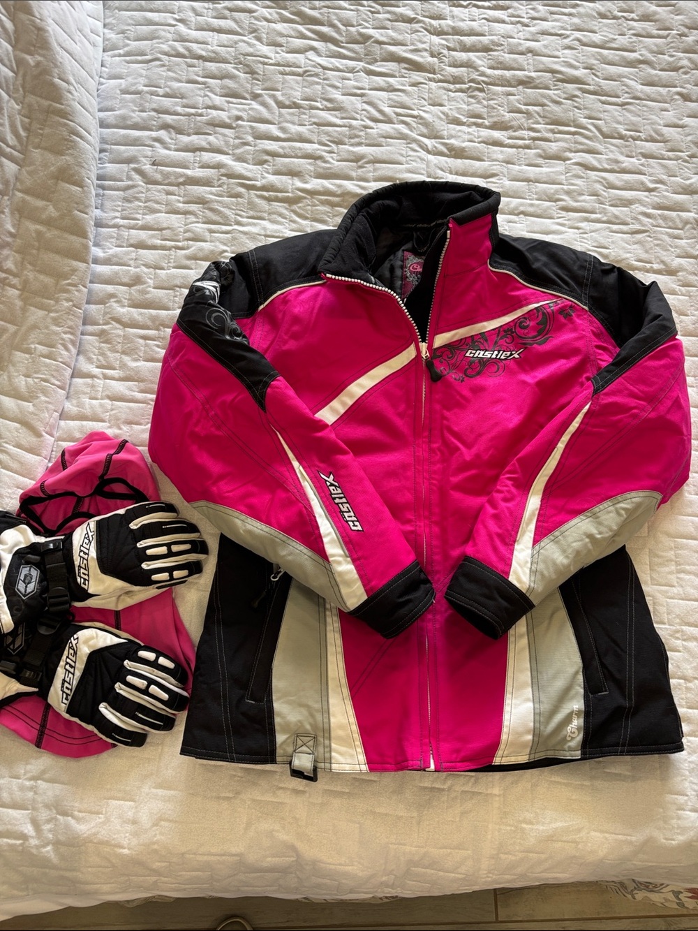 Castle X Pink and Black Snowmobile Jacket